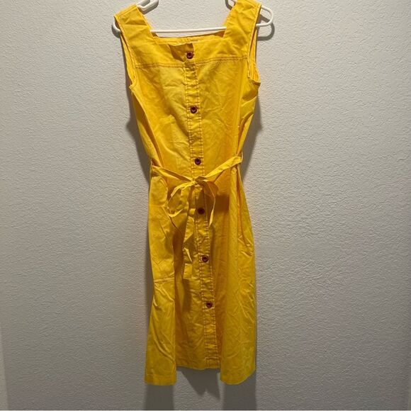Vintage 60s/70s Sears Yellow Cotton Dress - Picture 1 of 13